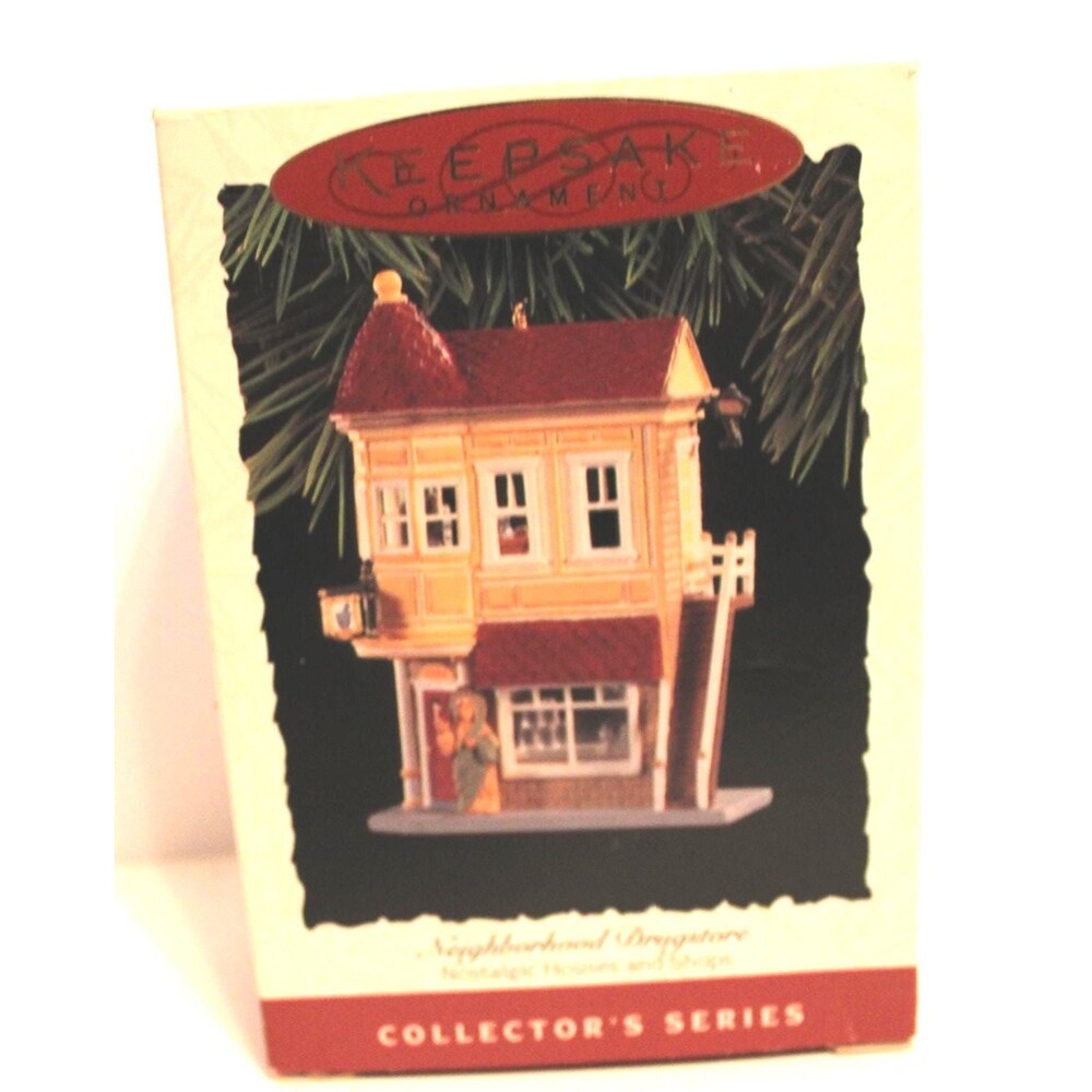 Vintage 1994 Hallmark Drugstore Ornament – Nostalgic Houses Series